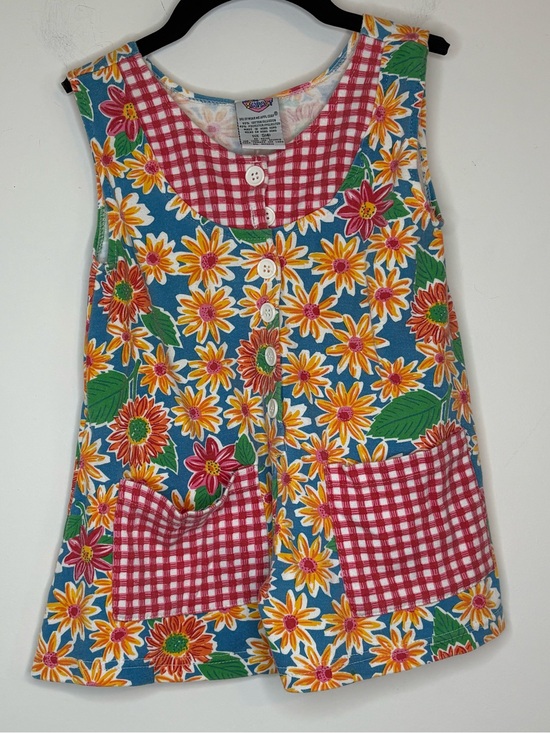 High Impact Other - Vintage 90’s High Impact Floral and Gingham Button Front Romper Size Small